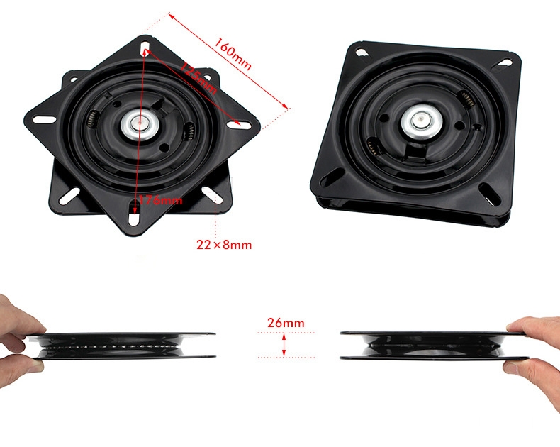 Mâm xoay đồ nội thất tự động hồi vị 6 inch KY622 11