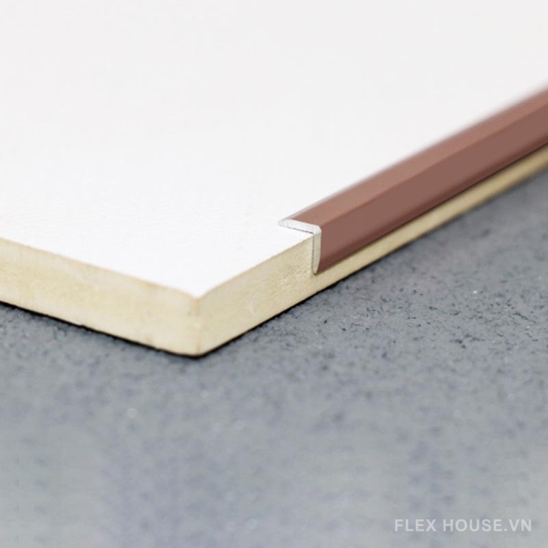 Nẹp chữ L 6x6mm trang trí tường hợp kim nhôm HZ-675 7