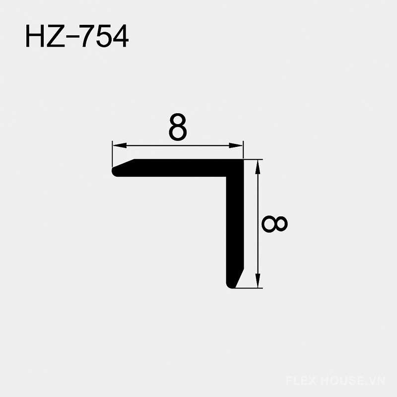 Nẹp chữ L 8x8mm trang trí tường hợp kim nhôm HZ-754 6 Nẹp chữ L 8x8mm trang trí tường hợp kim nhôm HZ-754 11