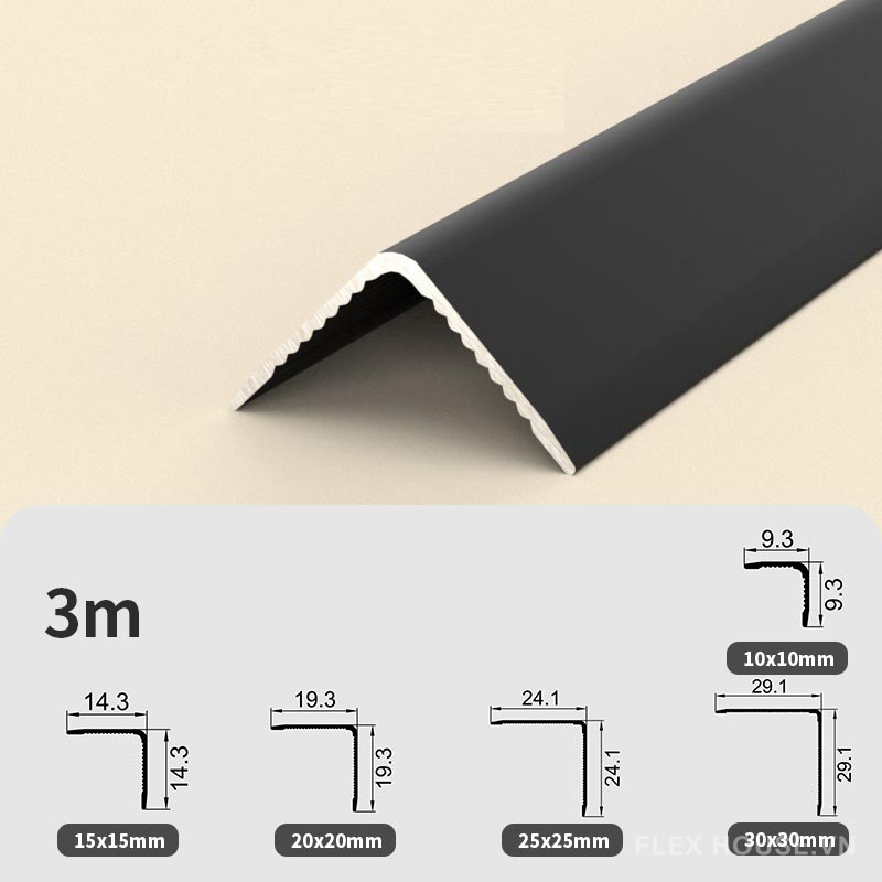 Nẹp chữ L trang trí tường hợp kim nhôm HB-YGZJ 11 Nẹp chữ L trang trí tường hợp kim nhôm HB-YGZJ 16