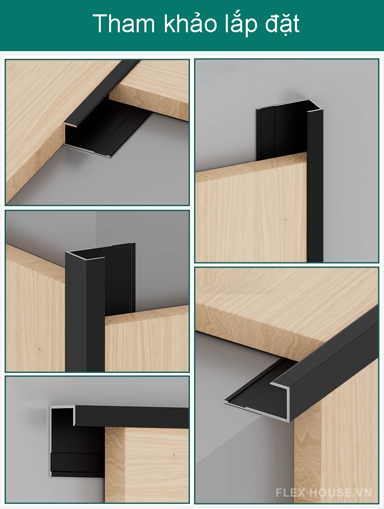 Nẹp nhôm trang trí bo đầu tấm ốp tường HB-SK-035 3 Nẹp nhôm trang trí bo đầu tấm ốp tường HB-SK-035 7