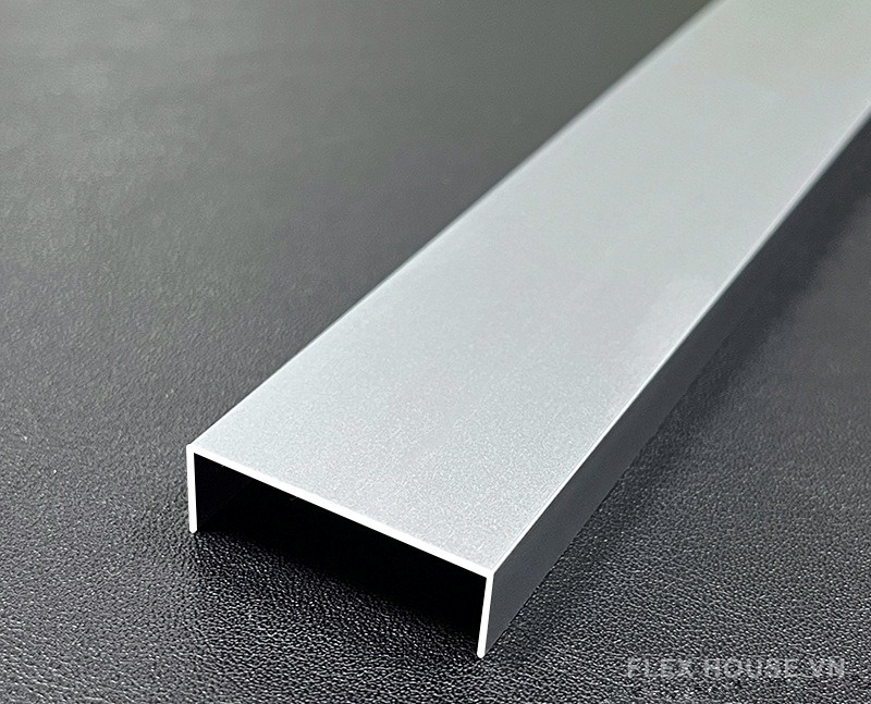 Nẹp trang trí chữ U hợp kim nhôm bóng gương HB-GG 14