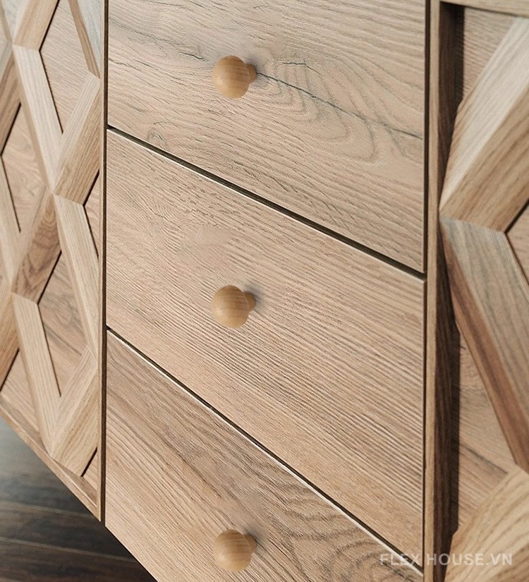 Núm tay nắm tủ bằng gỗ hình nấm YJ912 13