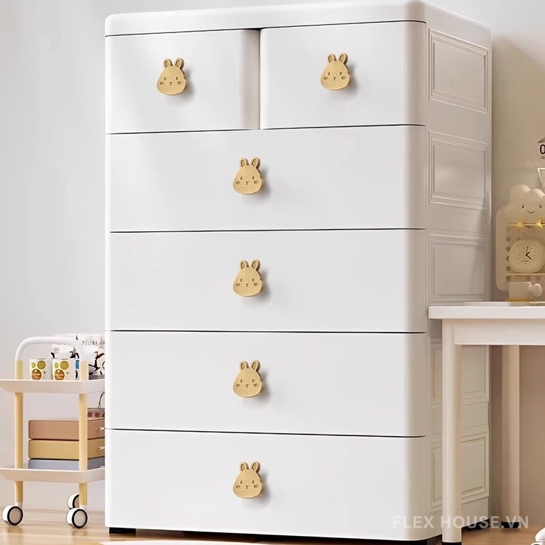Núm tay nắm tủ đồng hình thỏ đáng yêu YJ0033 10
