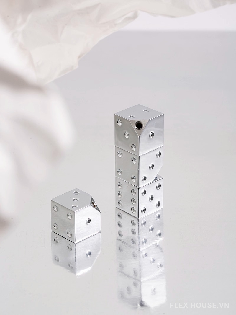 Núm tay nắm tủ đồng hình xúc xắc màu bạc JYJ879 3 Núm tay nắm tủ đồng hình xúc xắc màu bạc JYJ879 8