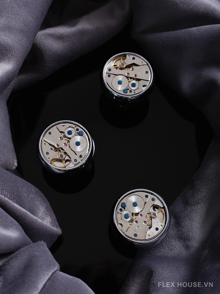 Núm tay nắm tủ đồng mặt máy đồng hồ Retro JYJ608 11