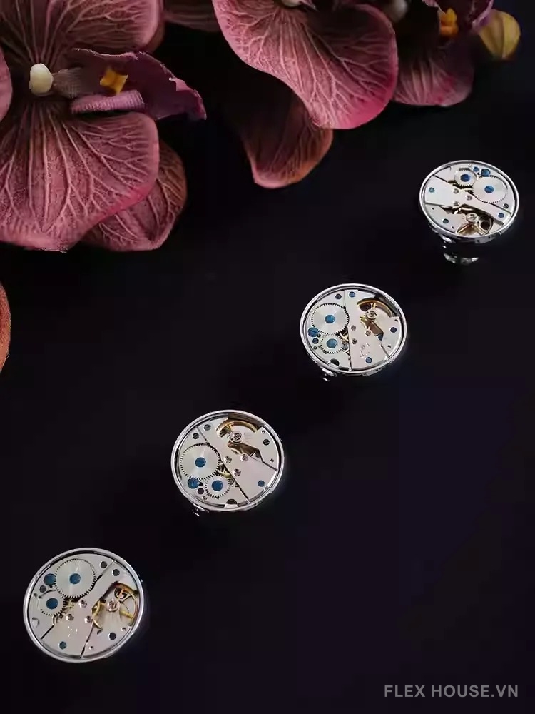 Núm tay nắm tủ đồng mặt máy đồng hồ Retro JYJ608 7