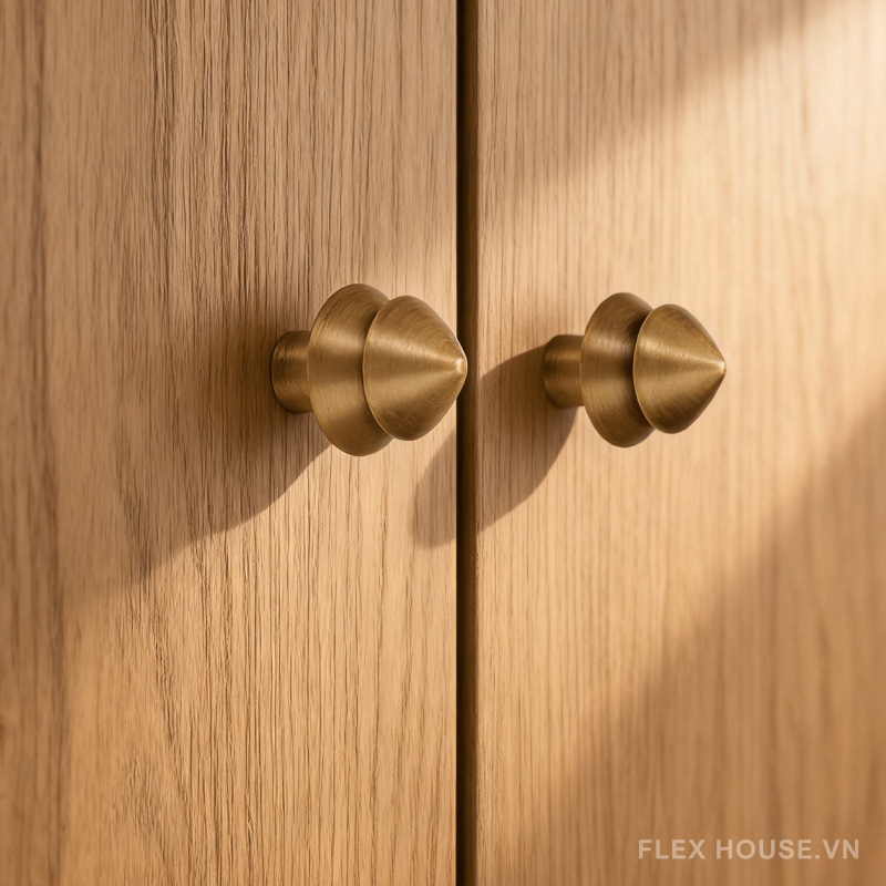 Núm tay nắm tủ đồng thau hình cây thông YD1990 2 Núm tay nắm tủ đồng thau hình cây thông YD1990 8