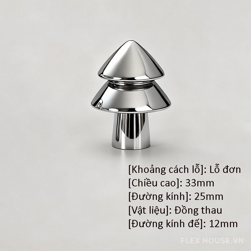 Núm tay nắm tủ đồng thau hình cây thông YD1990 6 Núm tay nắm tủ đồng thau hình cây thông YD1990 12