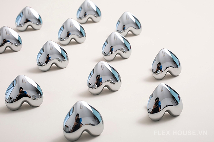 Núm tay nắm tủ trái tim bằng đồng JYJ872 9