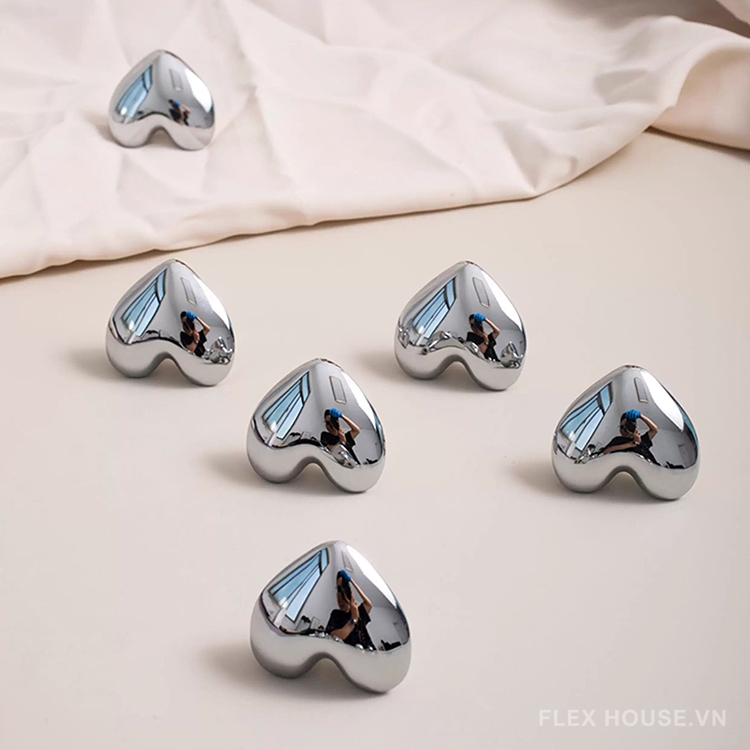 Núm tay nắm tủ trái tim bằng đồng JYJ872 8