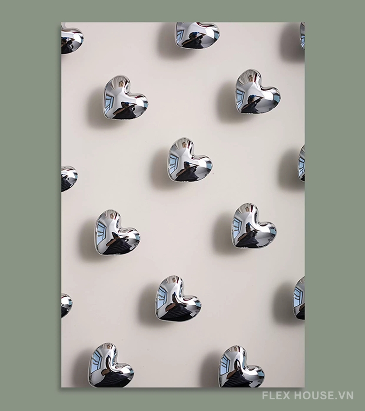 Núm tay nắm tủ trái tim bằng đồng JYJ872 7