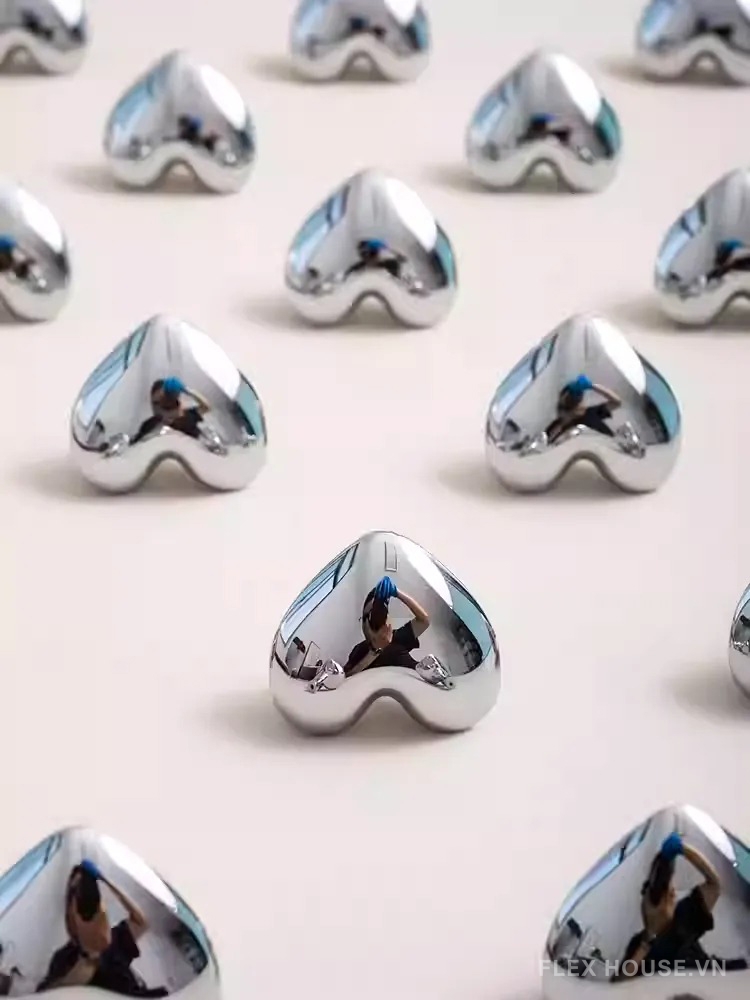 Núm tay nắm tủ trái tim bằng đồng JYJ872 6