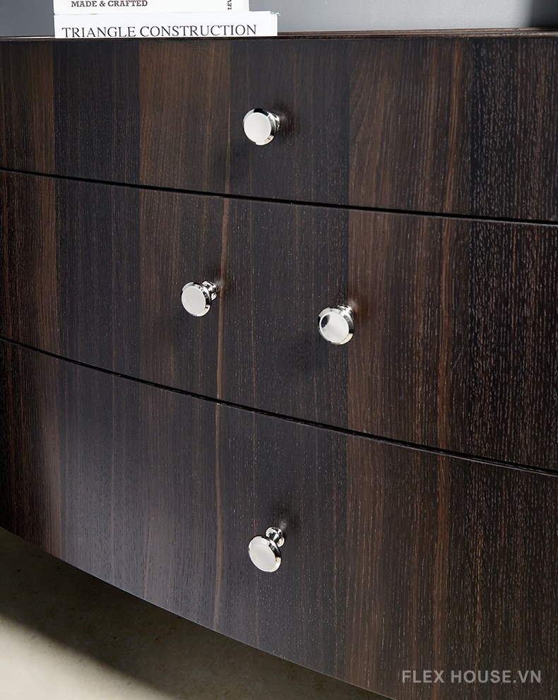 Núm tay nắm tủ tròn màu bạc bằng đồng kiểu Pháp PALO58 7