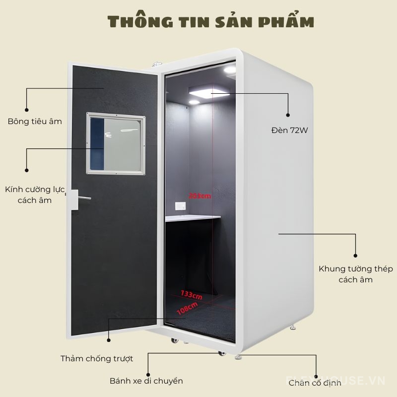 Phòng cách âm nghe điện thoại họp trực tuyến di động cho văn phòng FLS.LYP01 5 Phòng cách âm nghe điện thoại họp trực tuyến di động cho văn phòng FLS.LYP01