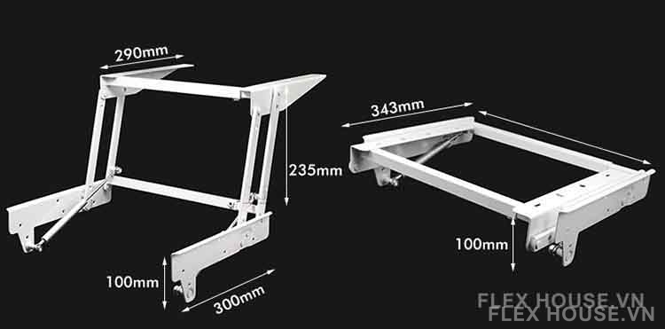Phụ kiện bàn nâng hạ giảm chấn thủy lực KY103W 6 Phụ kiện bàn nâng hạ giảm chấn thủy lực KY103W 12