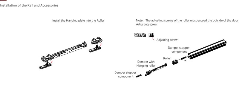 Phụ kiện cửa lùa nhôm kính tải trọng 100kg T930.1D 12