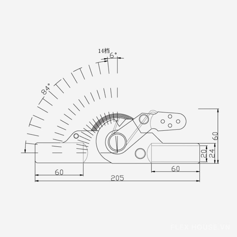 Phụ kiện điều chỉnh góc cho ghế ngồi bệt KF-J18 19