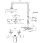 Sen cây tắm nóng lạnh kè vòi xả TOTO TBW01301AB