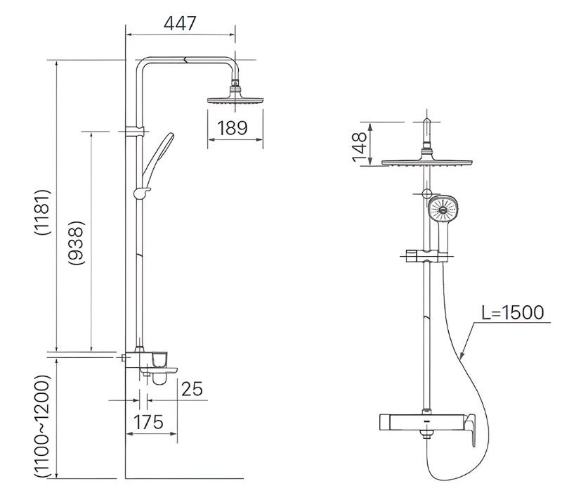 Sen tắm cây nóng lạnh Inax BFV-635S 5 Sen tắm cây nóng lạnh Inax BFV-635S