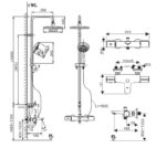 Sen tắm nhiệt độ 5 chế độ nước Inax BFV-3415T-8C (2)