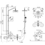Sen tắm nóng lạnh massage 5 chế độ phun Inax BFV-1115S-3C (2)