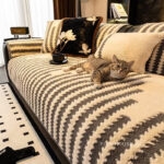 Tấm phủ ghế sofa Chenille cao cấp chống trượt PJ3128