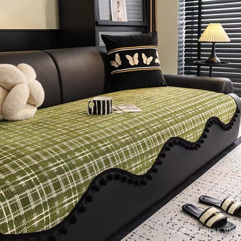 Tấm phủ ghế sofa Chenille chống trượt cao cấp PJ5506 1 Tấm phủ ghế sofa Chenille chống trượt cao cấp PJ5506