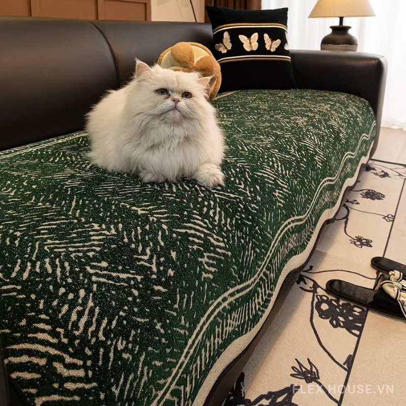 Tấm phủ ghế sofa Chenille chống trượt cao cấp PJ7016 30