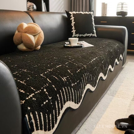 Tấm phủ ghế sofa Chenille dệt nổi độc đáo PJ3829