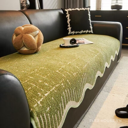 Tấm phủ ghế sofa Chenille dệt nổi độc đáo PJ3829