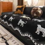 Tấm phủ ghế sofa Chenille họa tiết báo đốm PJ1919