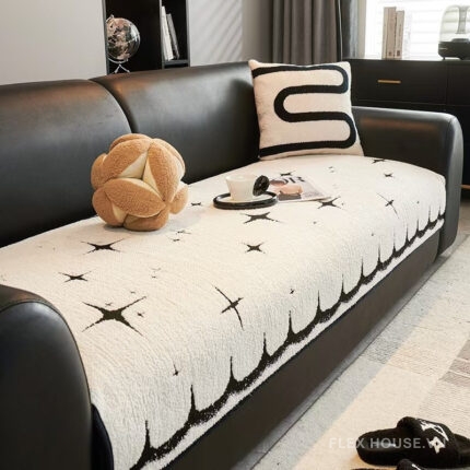 Tấm phủ ghế sofa Chenille họa tiết sao trời PJ3827