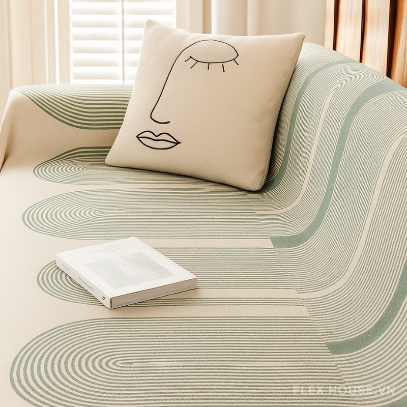 Tấm phủ ghế sofa Chenille họa tiết vân gỗ PJ4554 4 Tấm phủ ghế sofa Chenille họa tiết vân gỗ PJ4554