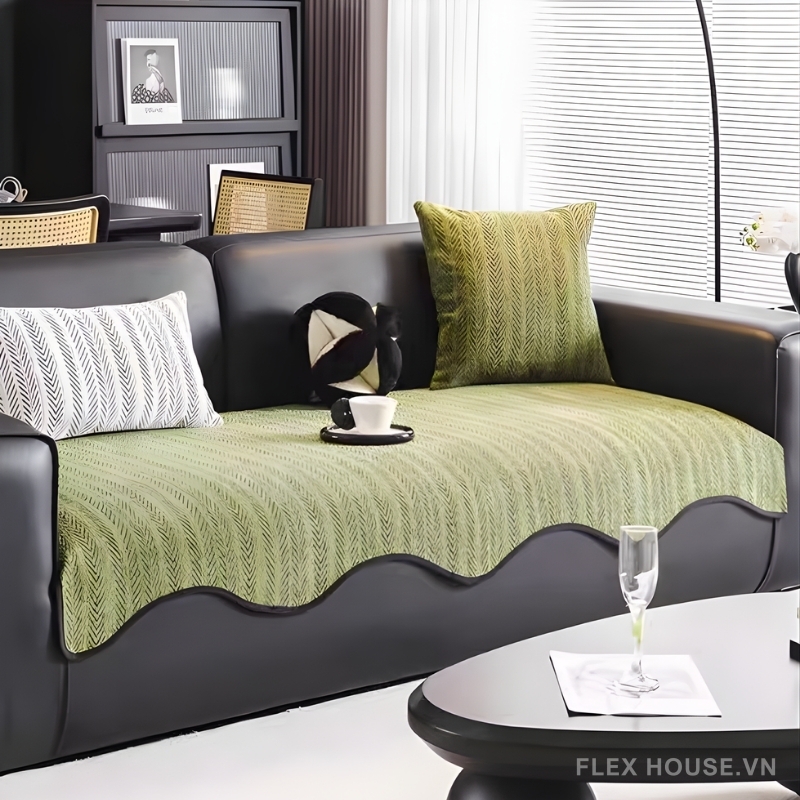 Tấm phủ ghế sofa Chenille họa tiết xương cá PJ5547 4 Tấm phủ ghế sofa Chenille họa tiết xương cá PJ5547 7