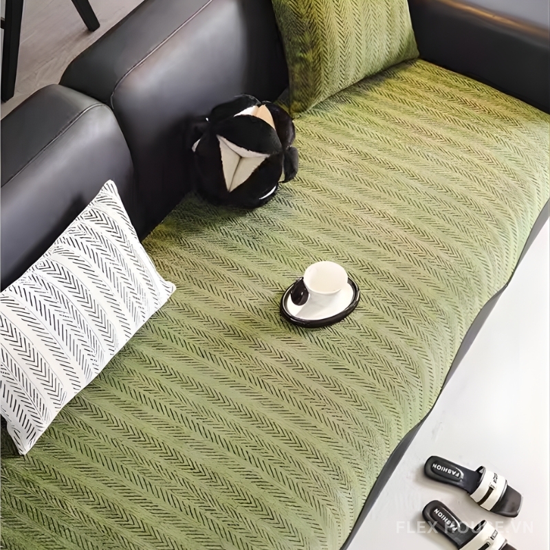 Tấm phủ ghế sofa Chenille họa tiết xương cá PJ5547 3 Tấm phủ ghế sofa Chenille họa tiết xương cá PJ5547 6