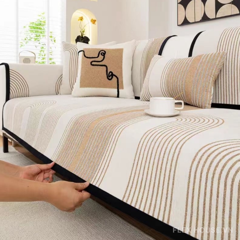 Tấm phủ ghế sofa Chenille kẻ cong nghệ thuật PJ3252 5 Tấm phủ ghế sofa Chenille kẻ cong nghệ thuật PJ3252 13