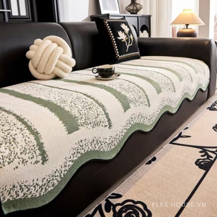 Tấm phủ ghế sofa Chenille màu gỗ tuyết tùng PJ1531 (1)