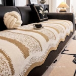 Tấm phủ ghế sofa Chenille màu gỗ tuyết tùng PJ1531