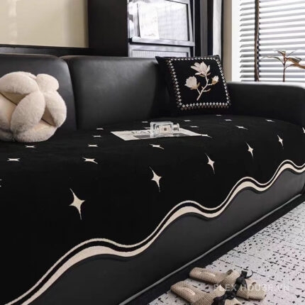 Tấm phủ ghế sofa Chenille ngôi sao 4 cánh PJ1946