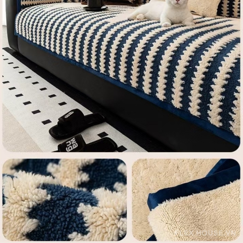 Tấm phủ ghế sofa Chenille phong cách Bắc Âu PJ3127 4 Tấm phủ ghế sofa Chenille phong cách Bắc Âu PJ3127