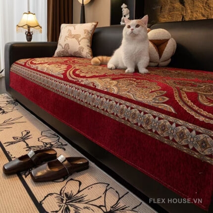 Tấm phủ ghế sofa Chenille phong cách cổ điển PJ0704