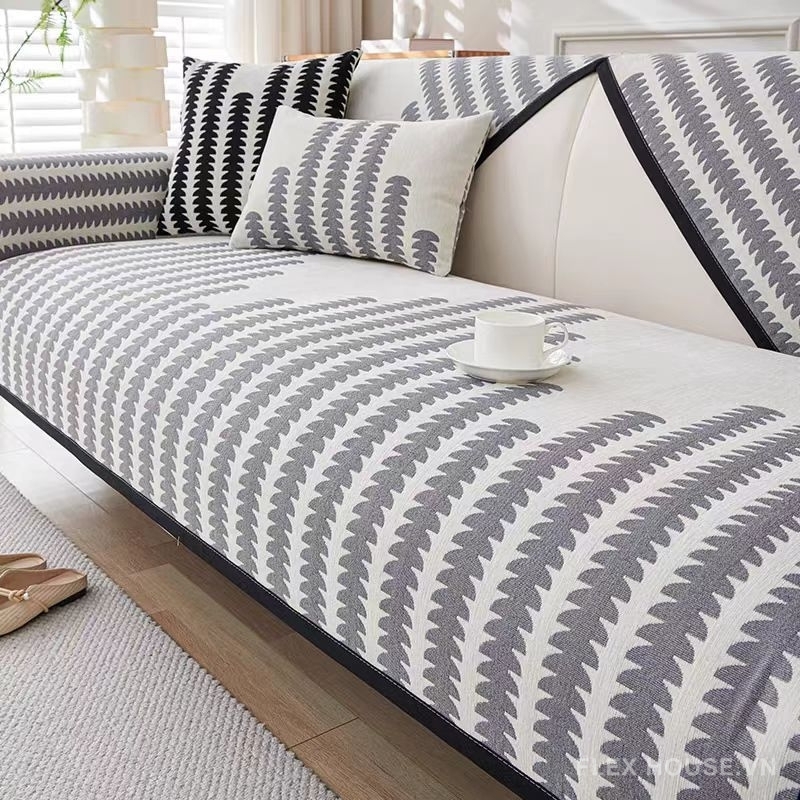 Tấm phủ ghế sofa Chenille răng cưa xen kẽ PJ3253 3 Tấm phủ ghế sofa Chenille răng cưa xen kẽ PJ3253 8