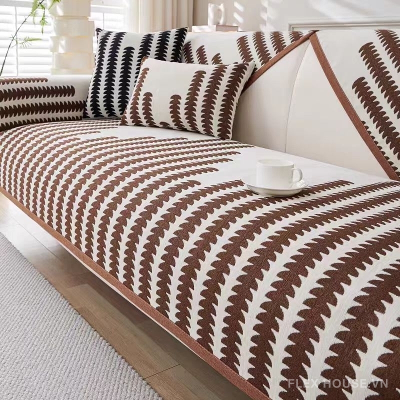 Tấm phủ ghế sofa Chenille răng cưa xen kẽ PJ3253 1 Tấm phủ ghế sofa Chenille răng cưa xen kẽ PJ3253 6
