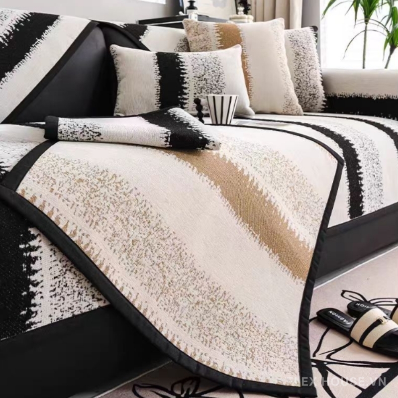 Tấm phủ ghế sofa Chenille tối giản chống trượt PJ4574 3 Tấm phủ ghế sofa Chenille tối giản chống trượt PJ4574 7