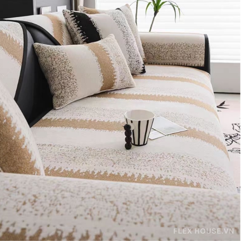 Tấm phủ ghế sofa Chenille tối giản chống trượt PJ4574 5 Tấm phủ ghế sofa Chenille tối giản chống trượt PJ4574 9