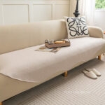 Tấm phủ ghế sofa Chenille trơn chống trượt PJ7619