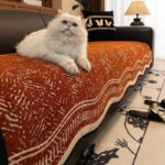 Tấm phủ ghế sofa Chenille vân lá mùa thu PJ7015