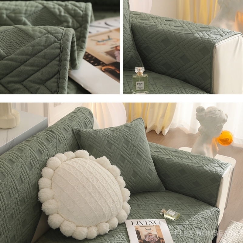 Tấm phủ ghế sofa cotton dệt nổi chống trượt PJ6642 6 Tấm phủ ghế sofa cotton dệt nổi chống trượt PJ6642 11