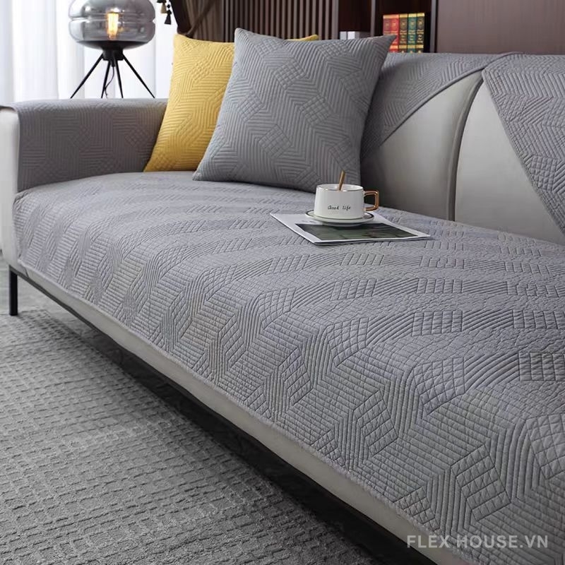 Tấm phủ ghế sofa cotton hình học đan chéo PJ0746 2 Tấm phủ ghế sofa cotton hình học đan chéo PJ0746 7
